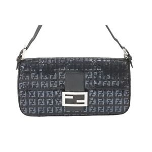 Fendi Sequin Bag Shoulder Black Bucket Mamma